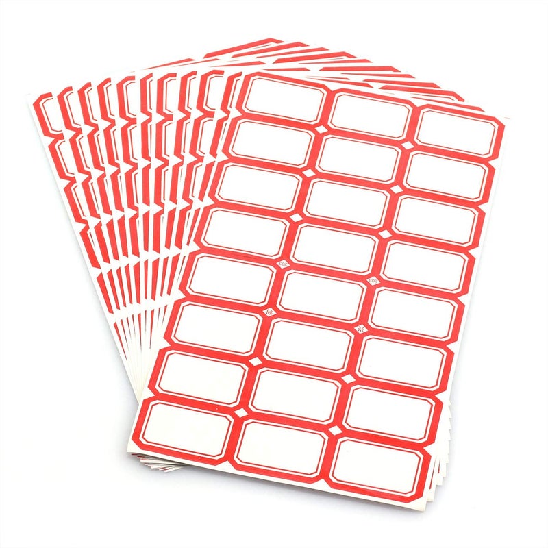 PZRT 12 Sheet / 288pcs Self-Adhesive Label Stickers for Office Supply Laboratory Label Product Classification Stationery Stickers Price Tag Post Writable Blank Sticker 3.9x2.5cm - Image 1